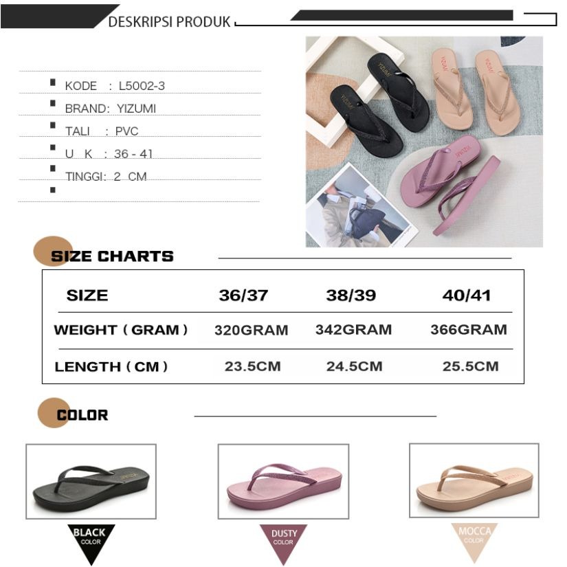 SANDAL JEPIT WANITA SANDAL WANITA JEPIT SENDAL JEPIT WANITA | L5002-3