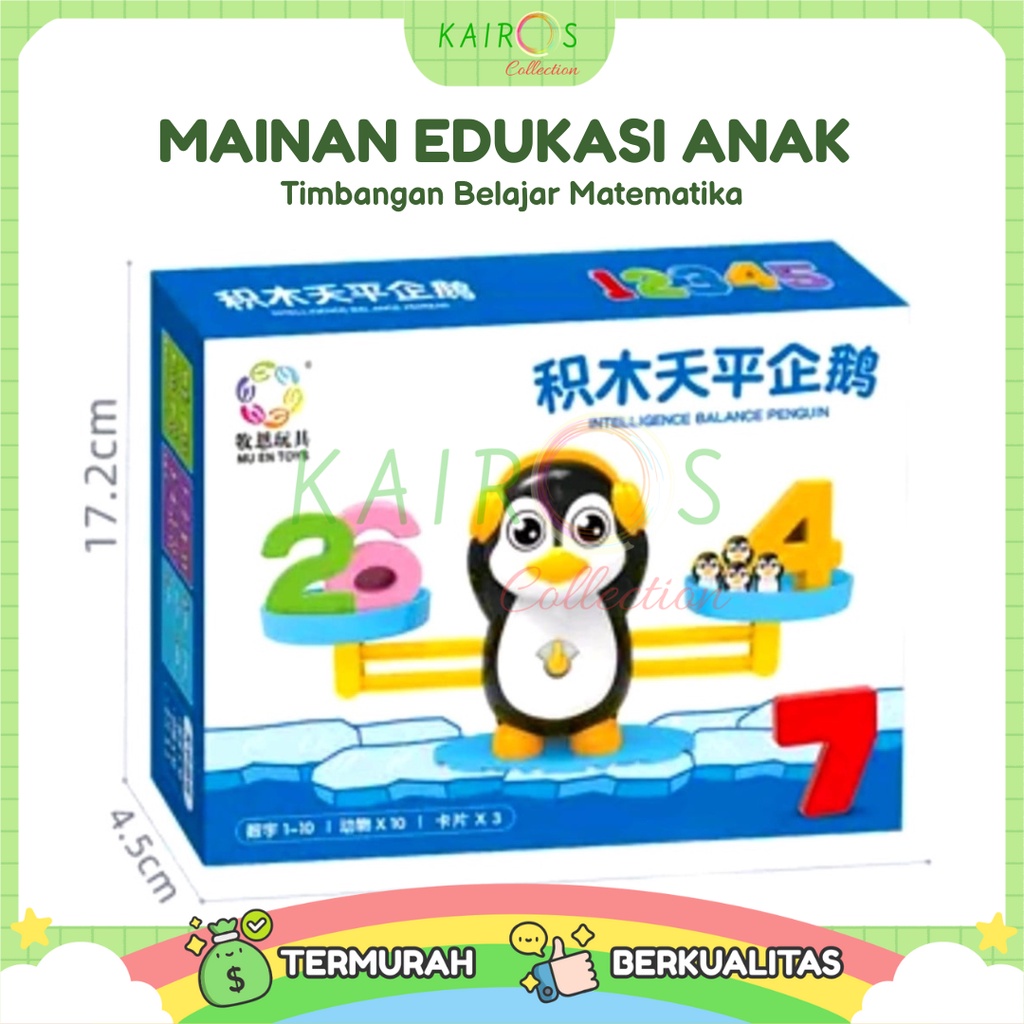 Mainan Edukasi Anak Timbangan Belajar Matematika - Penguin