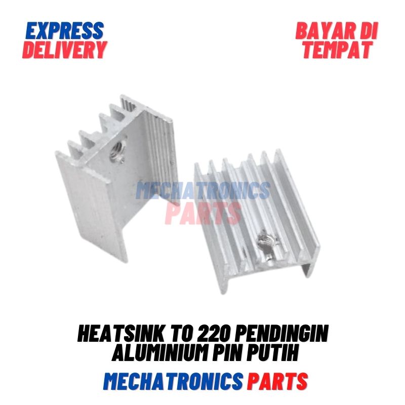 Heatsink TO 220 Pendingin 20x15x11mm Aluminium Heat Sink Pin Putih