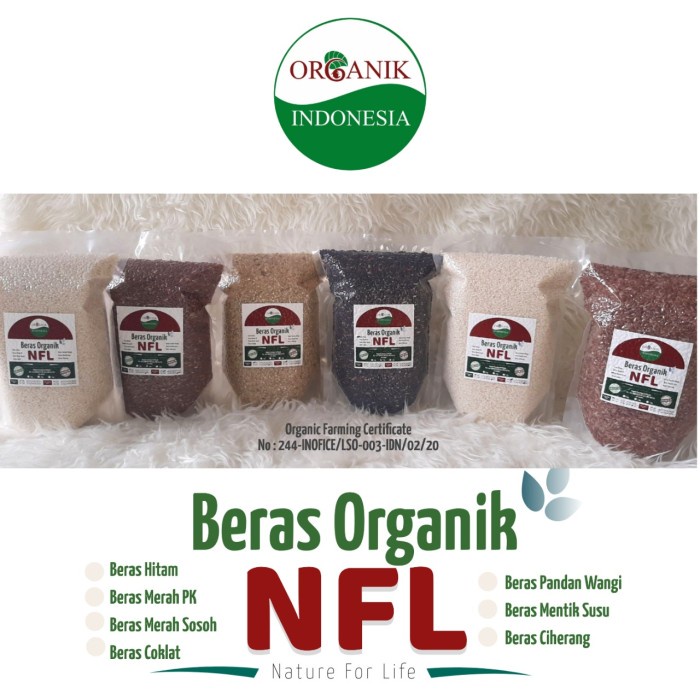 

gr20111r 2Kg Beras Hitam Organik Premium Nfl Bersertifikat Utk Diet, Diabet Dll Sv012Ss