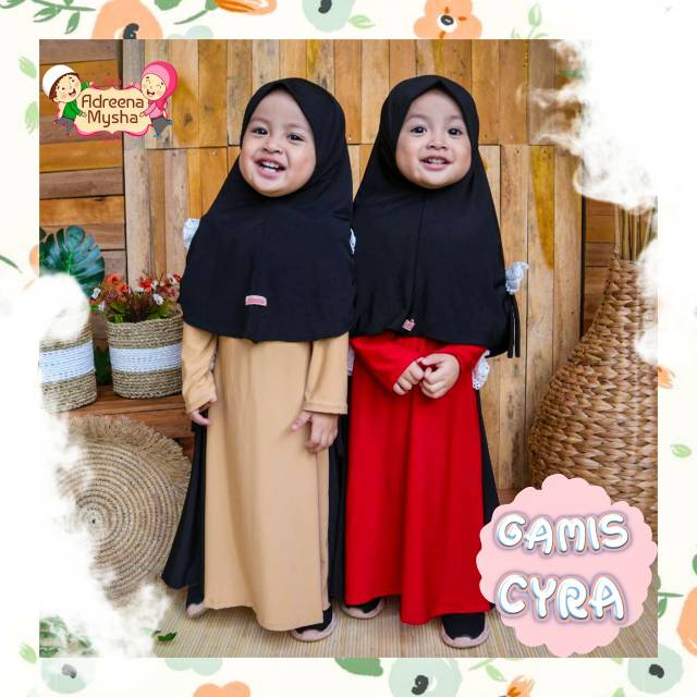 Gamis Cyra / gamis anak murah gamis bayi ,hijab anak