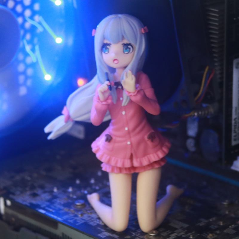 Action Figure Anime Eromanga Sensei Izumi Sagiri Ukuran 12cm Mainan Koleksi Bahan PVC Warna Pink Untuk Hadiah