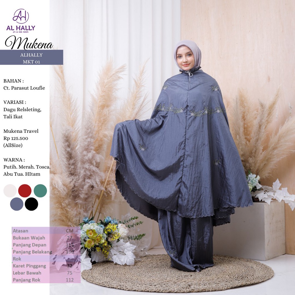 Mukena Dewasa Travel MKT 01 by AL HALLY II COD II Trebaru