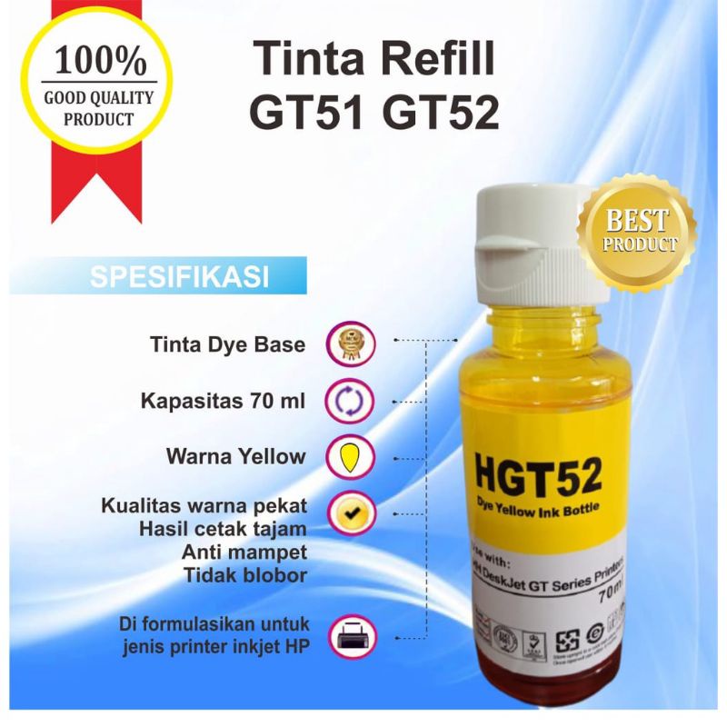 Tinta Compatible GT51 GT52 Refill Cartridge HP 680 678 802 46 704