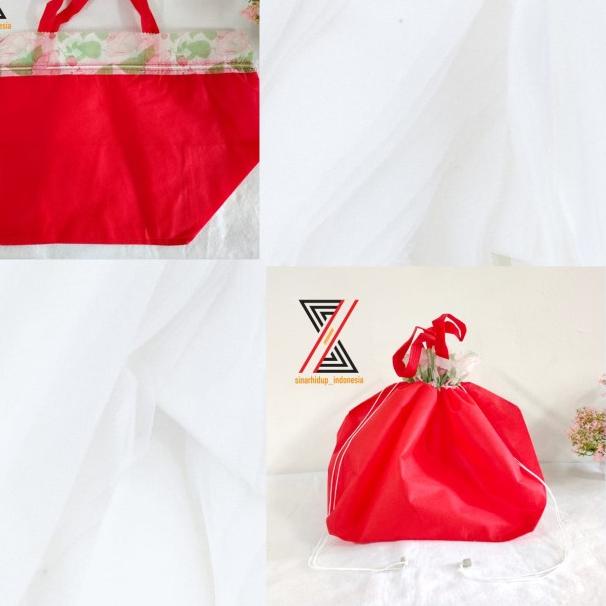 Tas Kain / Goodie Bag SPONBOUND Serut 25x25 Per Lusin - Merah