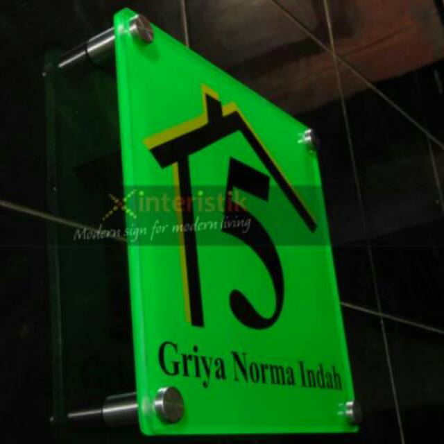 

Nomor nomer rumah acrylic akrilik persegi desain custom suka suka