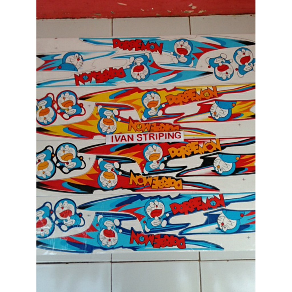 Variasi Stiker Striping Motor Mio Sporty Doraemon Shopee Indonesia