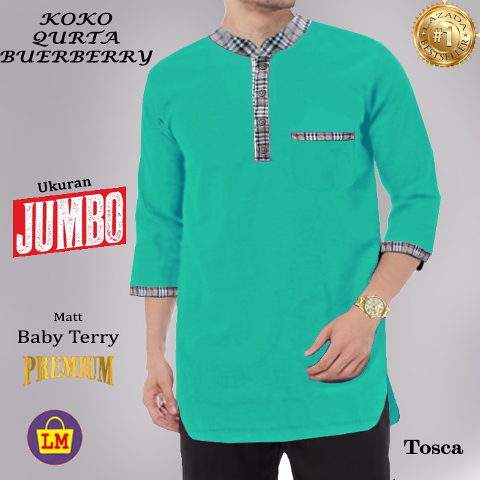 TERMURAH TERLARIS Baju Muslim Pria Koko Qurta berry Ukuran XL XXL XXXL LMS 08937 08939 08941