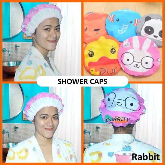 Shower Caps/Penutup Rambut Plastik/Topi Mandi