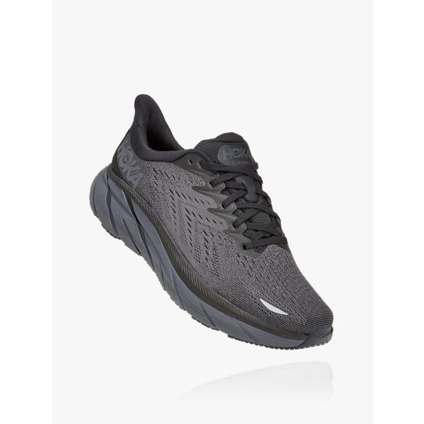 SEPATU LARI PRIA HOKA ONE ONE CLIFTON 8 BLACK ORIGINAL