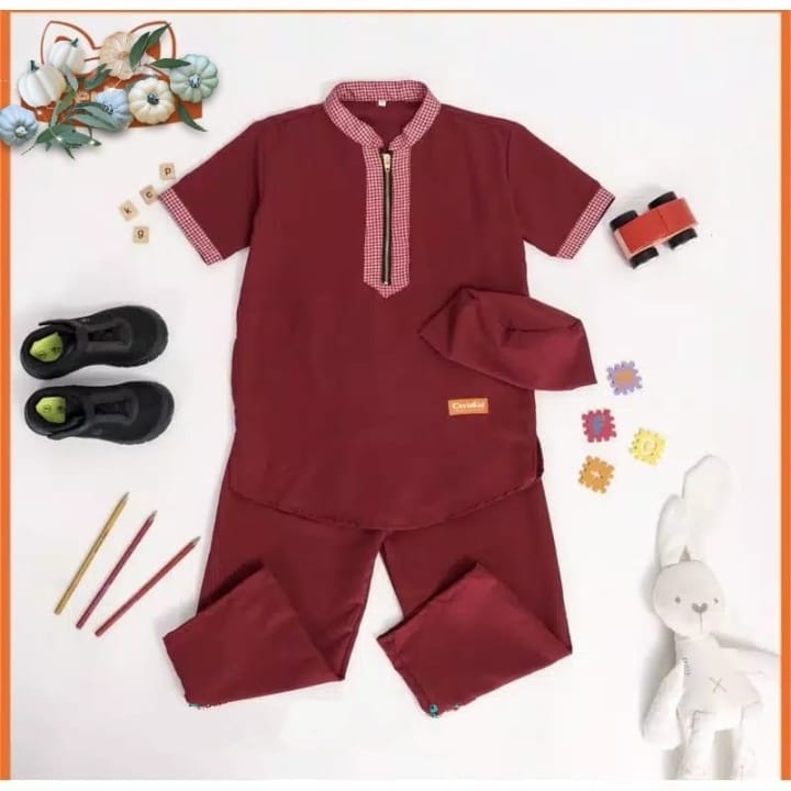 Setelan Baju Koko Turki Anak / Baju Koko Kurta Anak Terbaru 1 - 8 Tahun