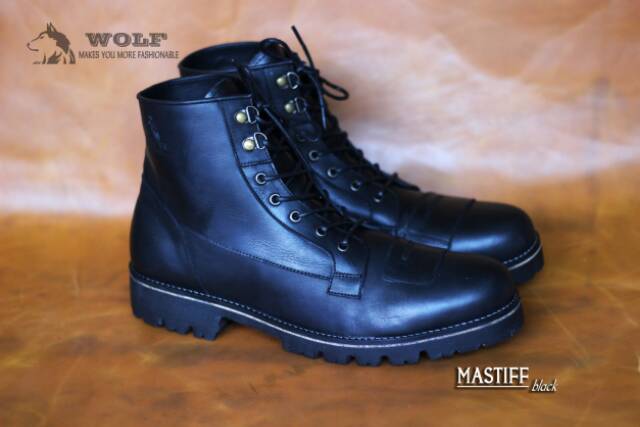 SEPATU BOOT KULIT SAPI ASLI WOLF MASTIFF ORIGINAL