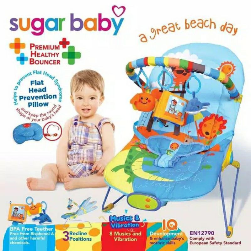 SUGAR BABY PREMIUM HEALTHY BOUNCER 3RECLINE ❤️ FREE BUBBLE WRAP