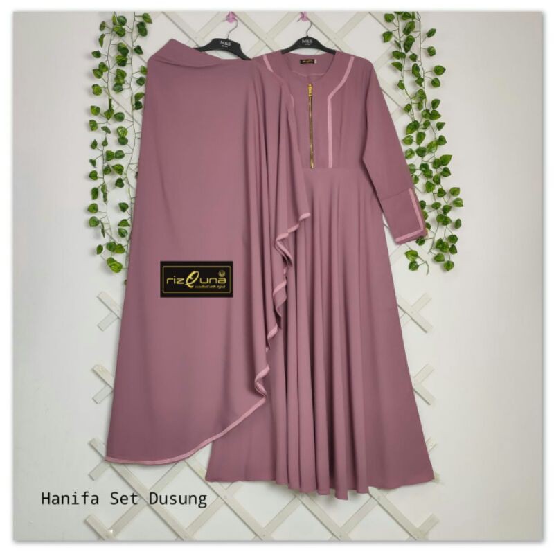 Gamis Hanifah Rizquna Hijab size M L XL