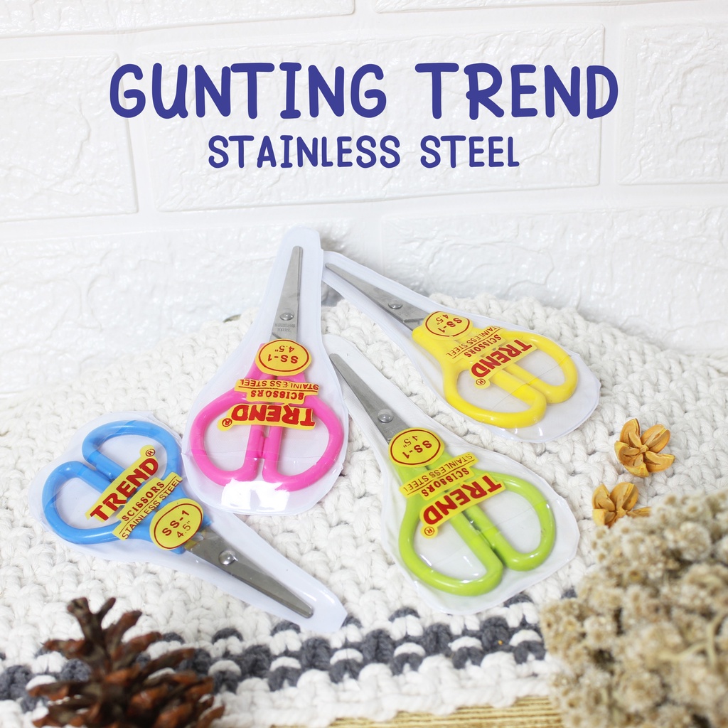 

Gunting Kecil Trend SS 1 Stainless Steel Serbaguna Satuan Murah Full Colour