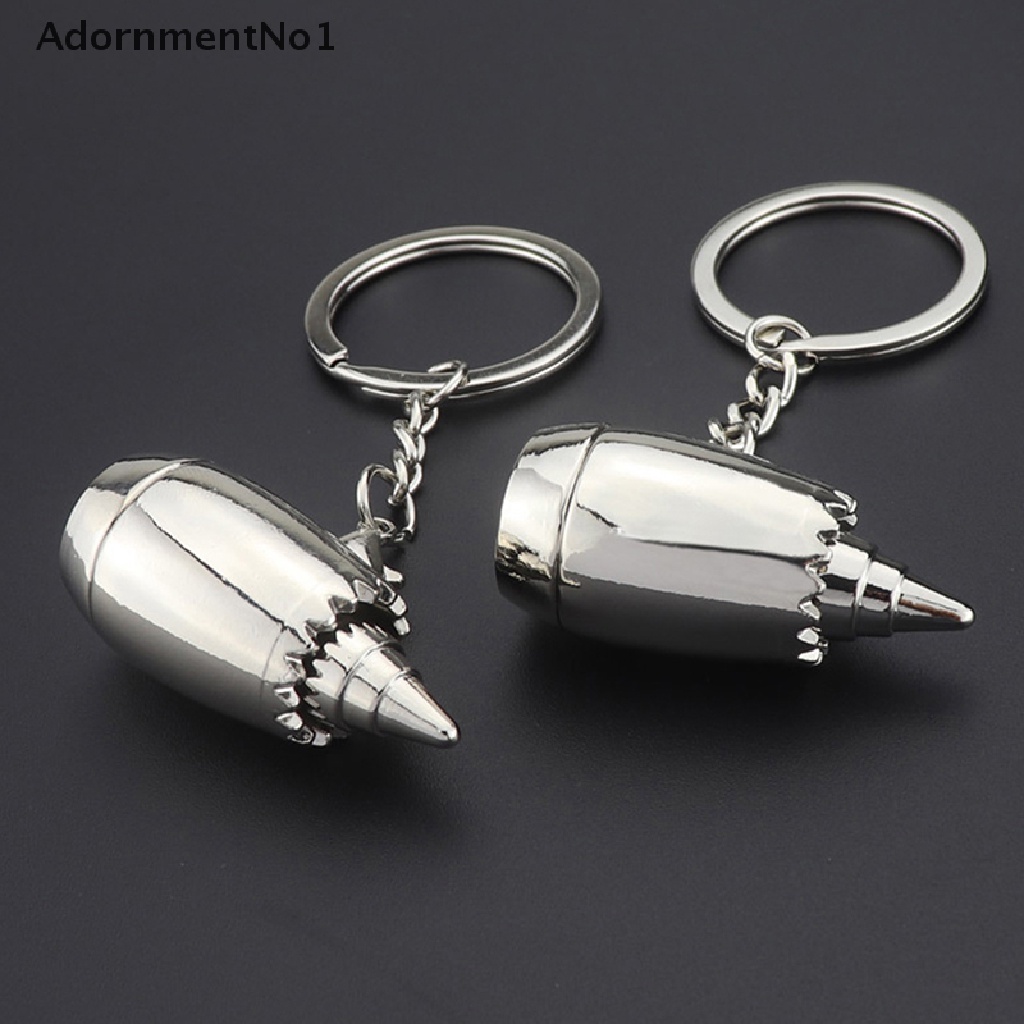 (AdornmentNo1) Gantungan Kunci Bentuk Mesin Jet Mini Bahan Metal Untuk Hadiah