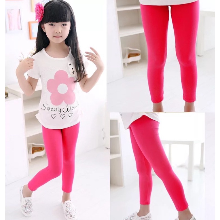 Legging Anak Usia 6- 12Tahun/ Legging Anak Panjang/ Legging Anak Polos/ legging anak perempuan