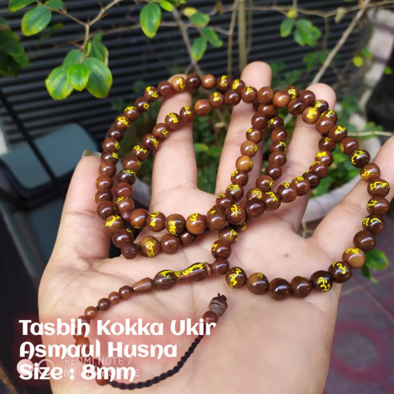 Tasbih kaokka ukir asmaul husna tasbih kokka asli  tasbih kaokah tasbih kaoka tasbih 99