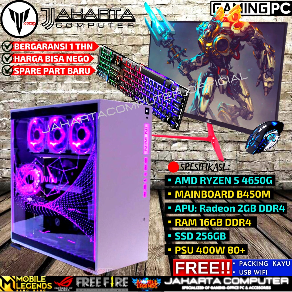 Jual Pc Gaming Fullset Ryzen Ram Ddr Gb Ssd Nvme Gb Pc Cpu Gaming Fullset Siap Pakai