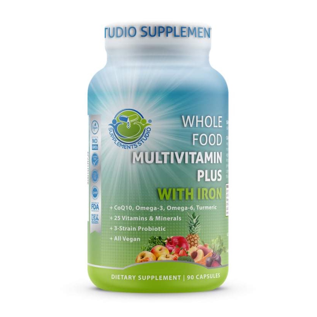 Supplements Studio Whole Food Multivitamin Plus + Probiotics 90 Kapsul Penambah Daya Tahan Tubuh USA