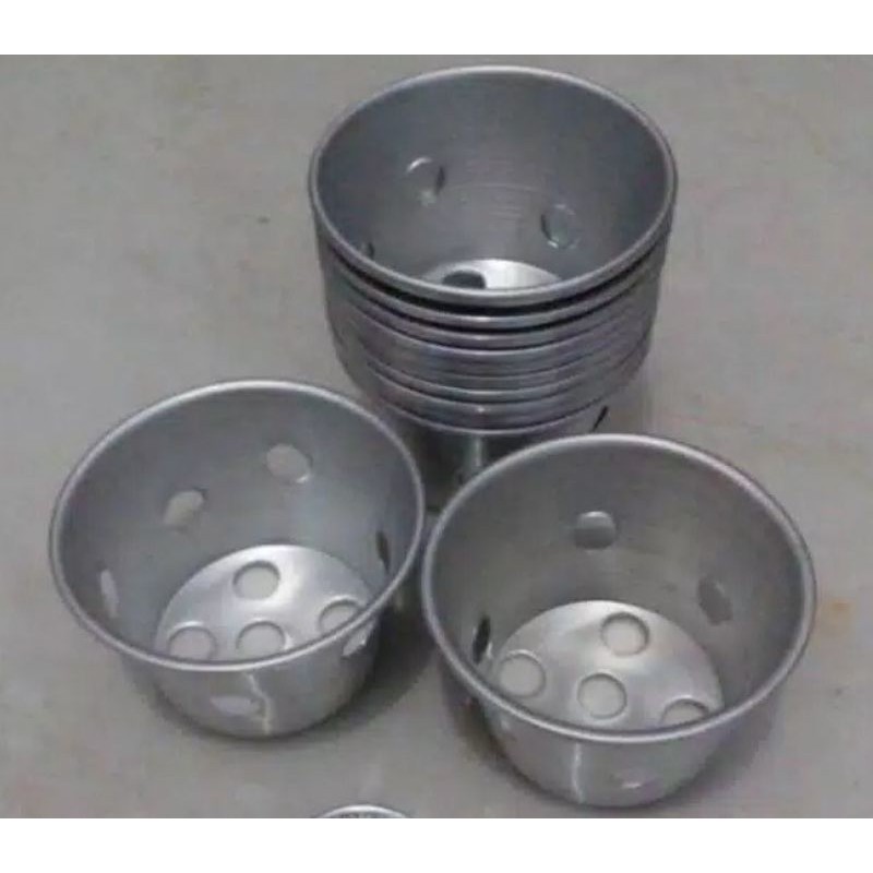 Cetakan Bolu Kukus Alumunium, Kue Mangkok, Loyang Mekar Ketawa Roti