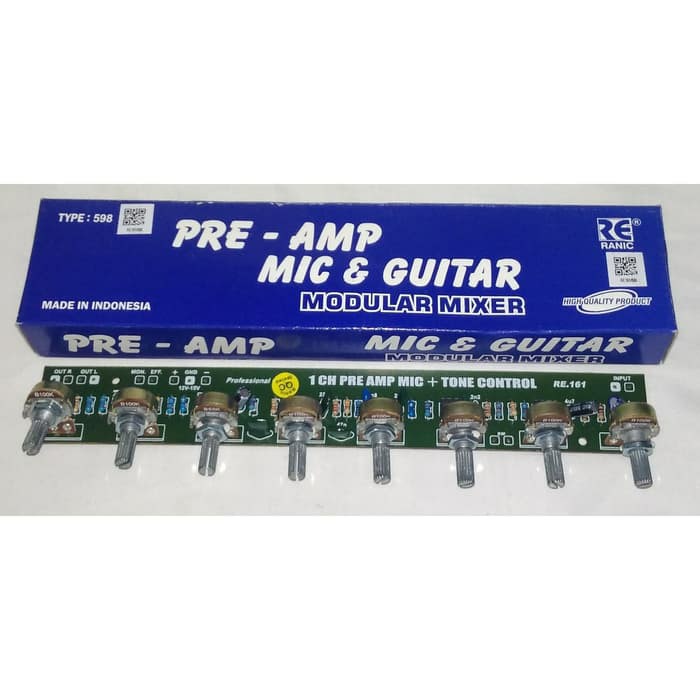 Kit Ranic Kit Tone Control PRE-AMP MIC & GUITAR Modular RE.161-598