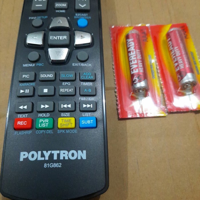 Remote Tv - Remote Led Tv Polytron 81G862 + Bonus Baterai A3