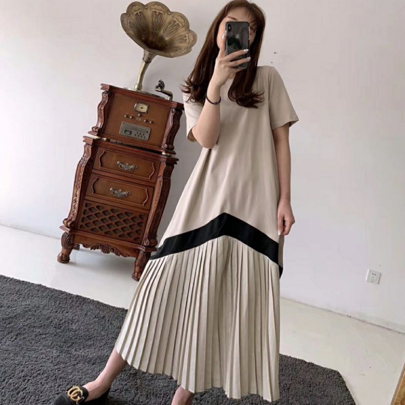 MDLV ~ 86810# Anya Drop Waist Dress Mide Dress Import