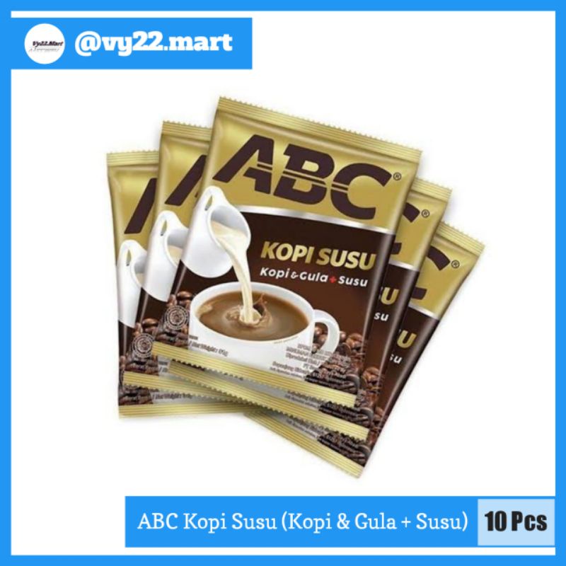 

Kopi ABC Susu Kopi+Gula+Susu 1 Rcg = 10 Sachet