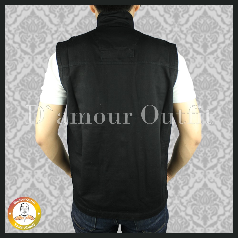 Rompi Outdoor Casual Pria Polos Kanvas Twill Body Vest Gunung Tactical Lapangan Cowo Jaket Cargo Motor Cowok Dewasa Hitam Navy Murah Zoo Keeper K3 Ojol Grab Gojek Relawan Anis Baswedan Jumbo Katun Parasut Rajut Knit Army Anak Anti Air Angin Touring Import