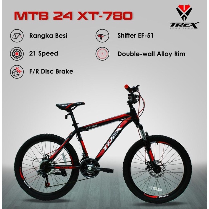 Sepeda Gunung / MTB 24 Trex XT 780 21sp - 24