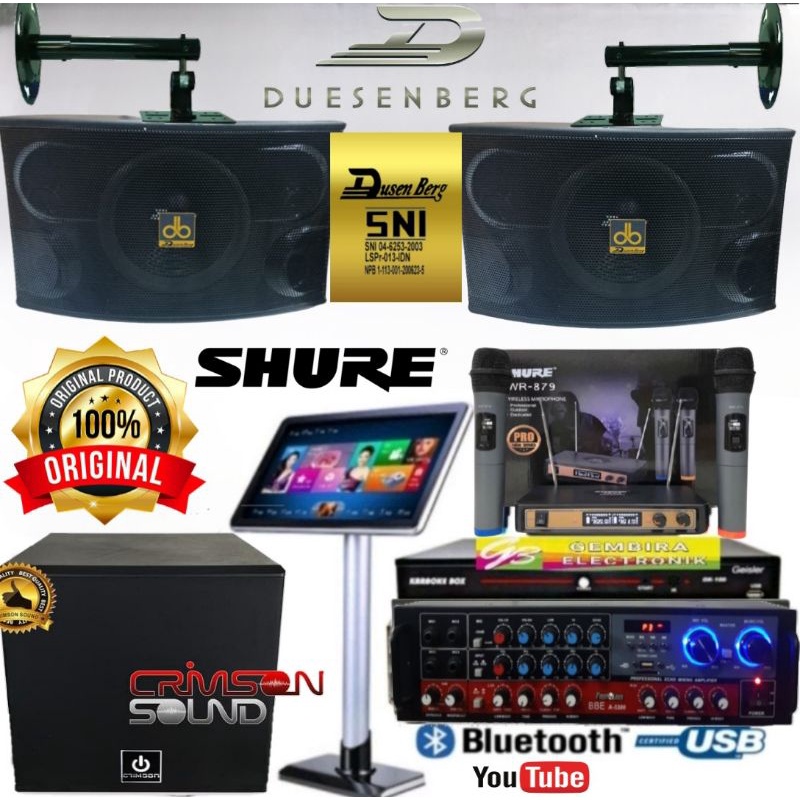 Jual Paket Speaker Karaoke Dusenberg 10 Inch Subwoofer Aktif 12 Inch