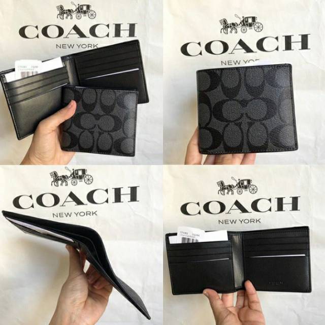 Dompet Pria Coach Bifold Wallet - Ready Stok