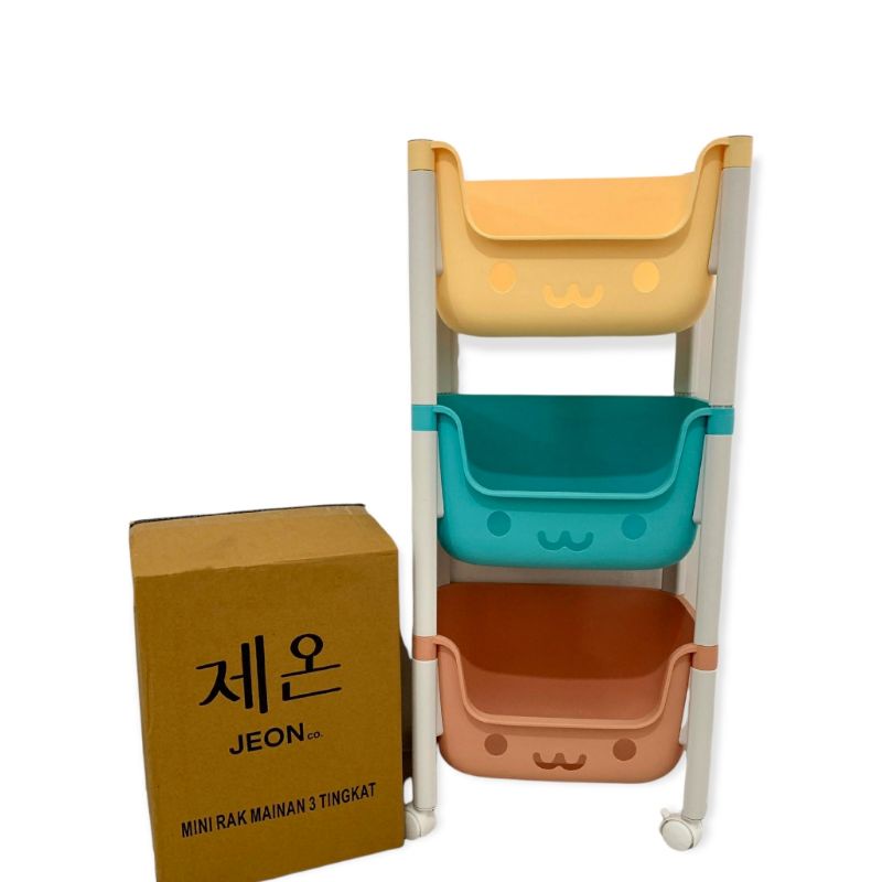 MINI RAK MAINAN SUSUN 3 / RAK SUSUN 3 JEON / RAK SMILE 3 SUSUN