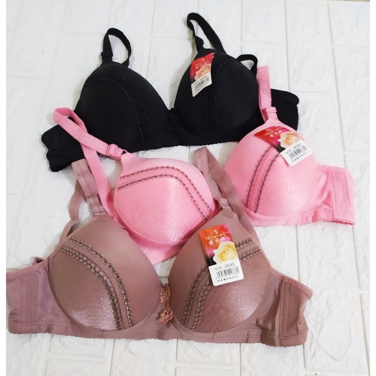 bh bra tanpa kawat cup besar / size 36 38 40 42 / real picture / good quality