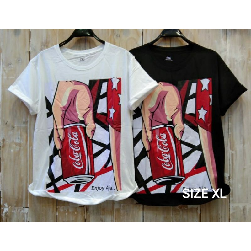 NEW KAOS COCACOLA XL  / KAOS BAHAN KATUN / KAOS WANITA MURAH