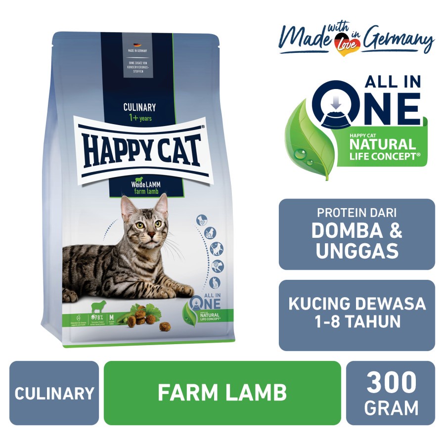 Happy Cat Culinary Farm Lamb 300gr - Makanan Kucing Dewasa