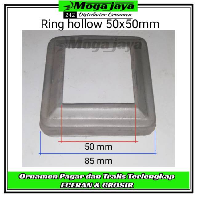 Ring hollow 50x50 tapak hollow minimalis ornamen pintu pagar besi