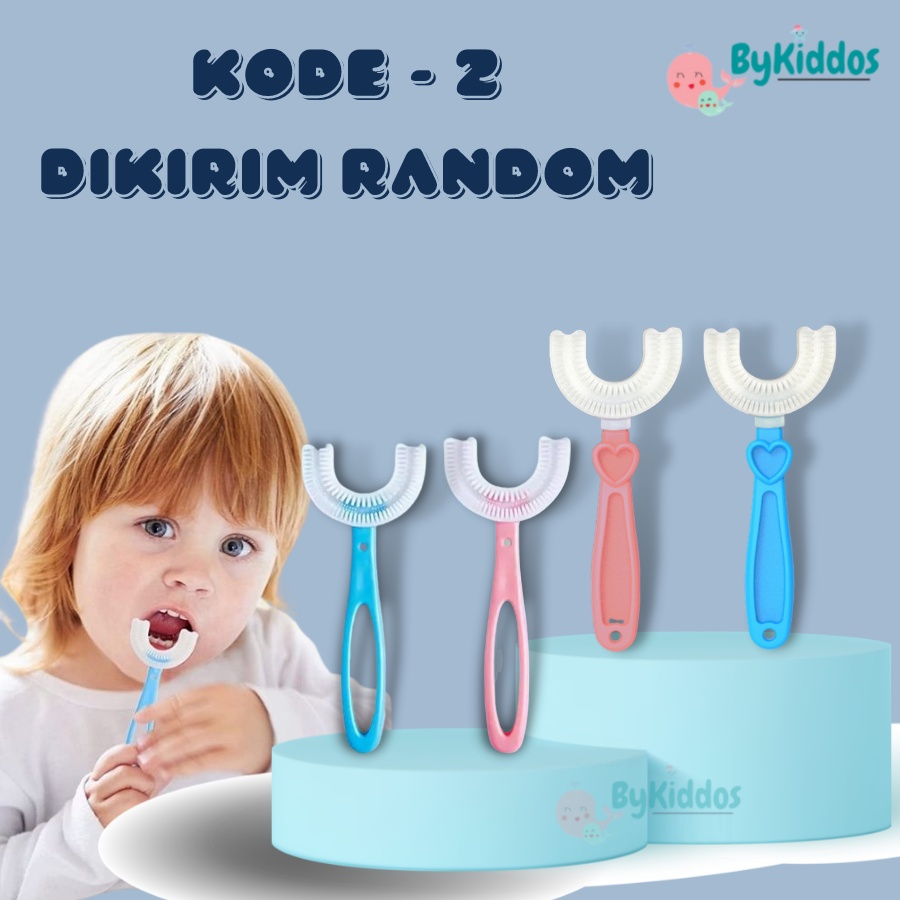 Bykiddos - Sikat Gigi Anak Bentuk U Bahan Silikon / Tooth Brush Baby Silicon type U Sikat Gigi Anak Sikat