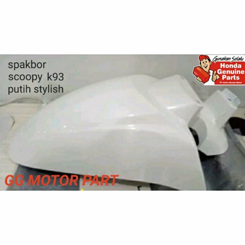 Spakbor Depan New Scoopy eSP Putih Mutiara Atau Putih Stylish 61100K93N00ZQ ORIGINAL HONDA AHM