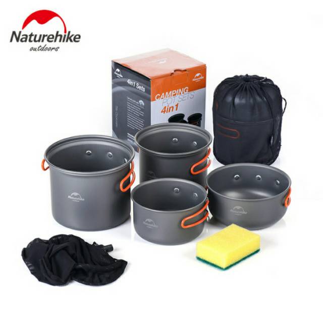 COOKING SET PERALATAN MASAK CAMPING GUNUNG ALUMUNIUM ALAT MASAK PENDAKI