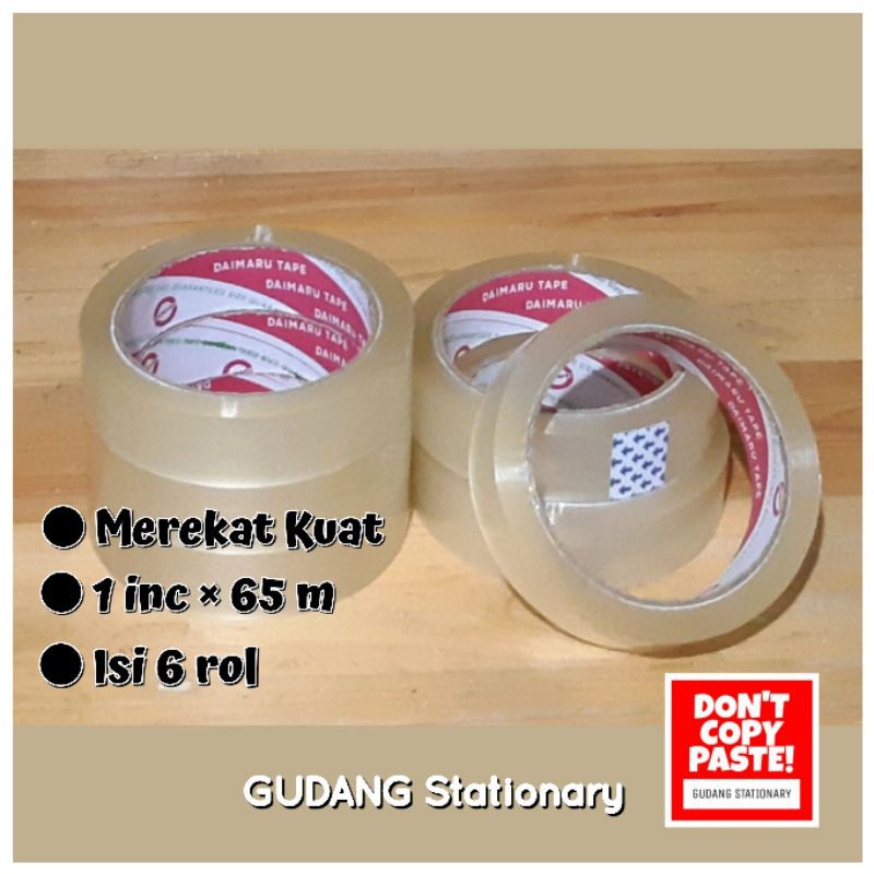 

Selotip Bening 1" DAIMARU TAPE [ 6 buah ]
