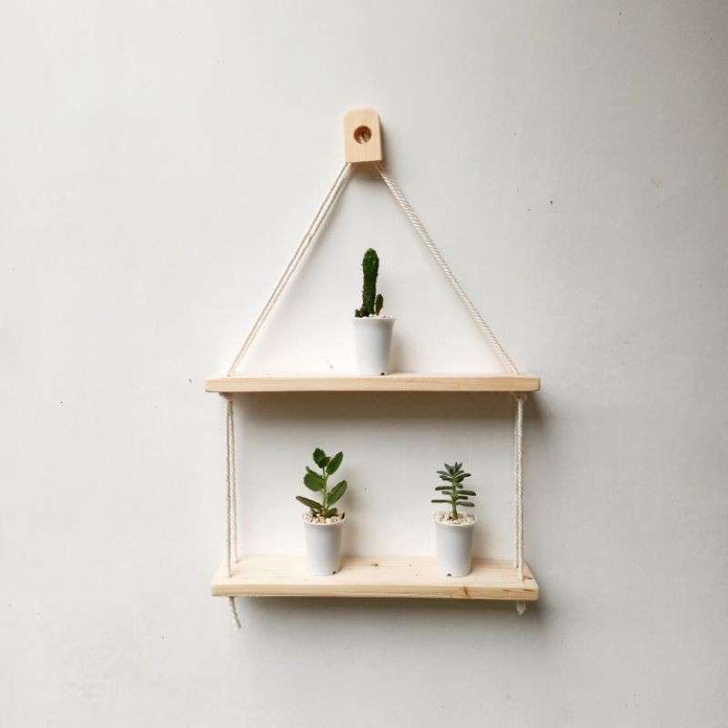 ambalan kayu / ambalan dinding /ambalan dinding tingkat 2 / hiasan dinding / homedecor