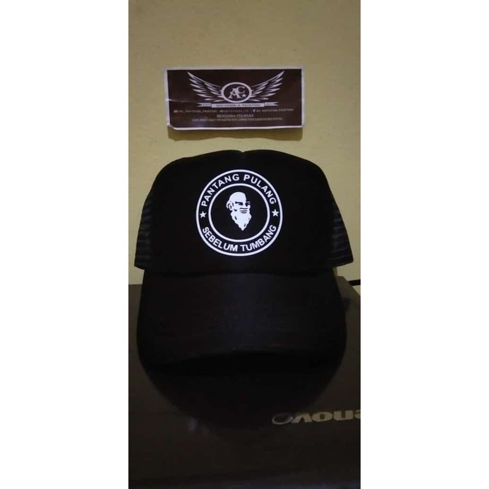 Topi Trucker Jaring Hat Cap Distro OT PANTANG PULANG SEBELUM TUMBANG CAP ORANG TUA AMER iNDONESiA an