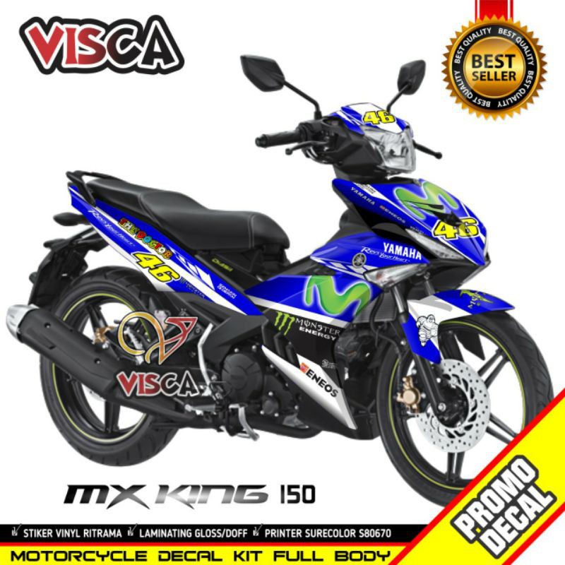 DECAL STICKER YAMAHA MX KING 150 full body stiker mx king 150 MOVISTAR