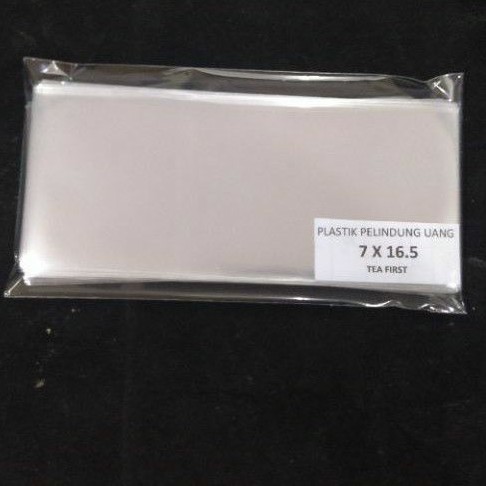 (TP-046D) PLASTIK OPP PELINDUNG UANG KERTAS 7x16.5 UANG KUNO 100 LEMBAR