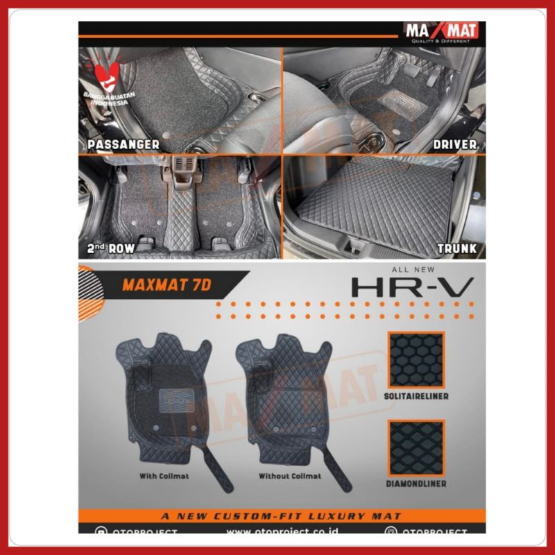 Karpet Lantai Mobil HRV 2022 7D + Coil Mate