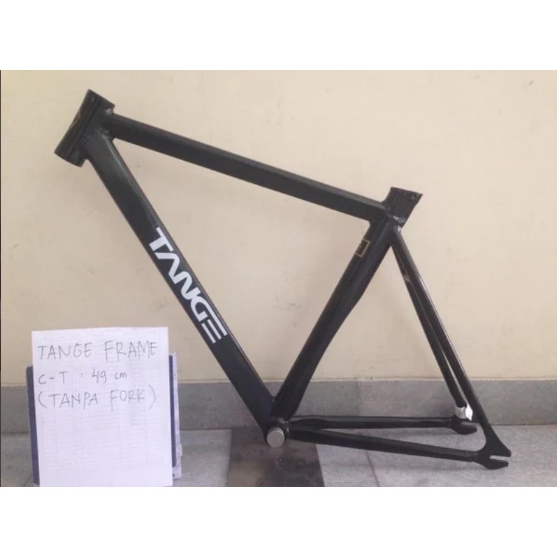 TANGE Frame Only C-T 49 CM . Tanpa Fork . Fixie . Single Speed . Alloy . Black - ORIGINAL