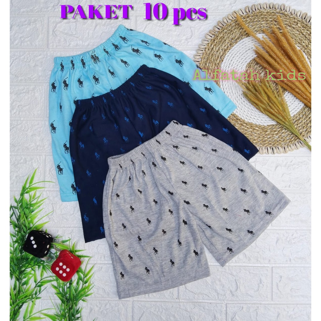 Paket Celana Pendek Anak Kolor Harian 10 pcs