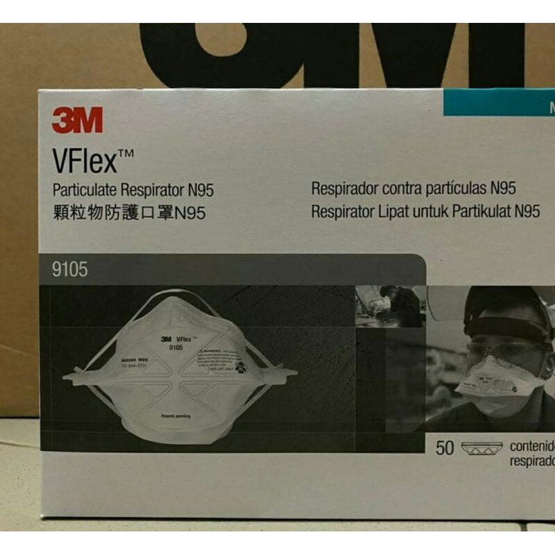 Masker medis 3M N95 9105 Vflex - 1 box (50 pcs)